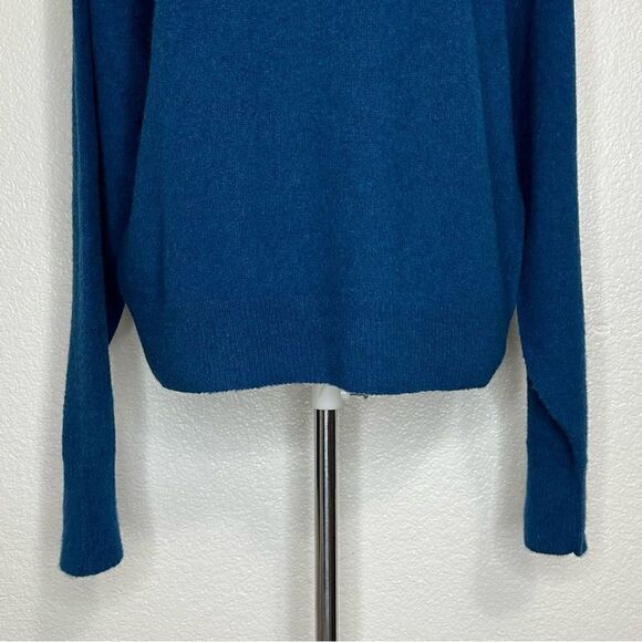 Van Heusen Wool Blend Blue Mock Neck Sweater - Picture 3 of 12
